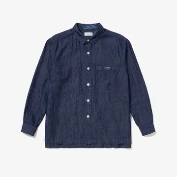 Lacoste 코튼 린넨 데님 셔츠