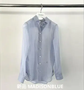 매디슨 블루 새상품 마담 셔츠 라미 SAX 린넨 MADISONBLUE