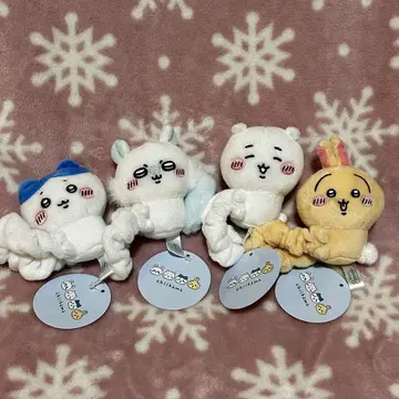 전 4종 세트 [치이카와 (먼작귀)] 봉제 인형 스크런치