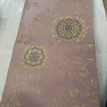 연보라색 금실 자수 오비