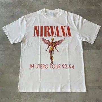 새상품 닐바나 NIRVANA 인 유테로 in utero 티셔츠 화이트