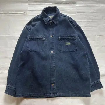 vintage 데님 셔츠 자켓 블루 아메카지 캐주얼