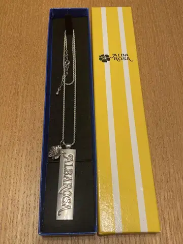 ALBAROSA 로고 플레이트 목걸이