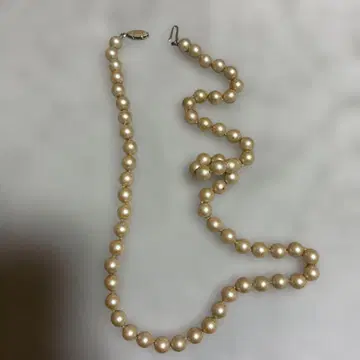 빈티지 G.SILVER 크림 펄 목걸이