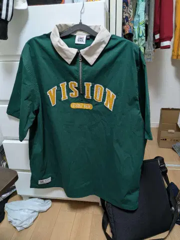 VISION STREET WEAR 하프 지퍼 티셔츠 반팔 XL 사이즈