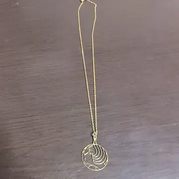 골드 여성 얼굴 실루엣 목걸이