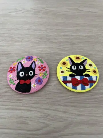 지브리 마녀 배달부 키키 지지 자수 캔뱃지 배지 배치 브로치