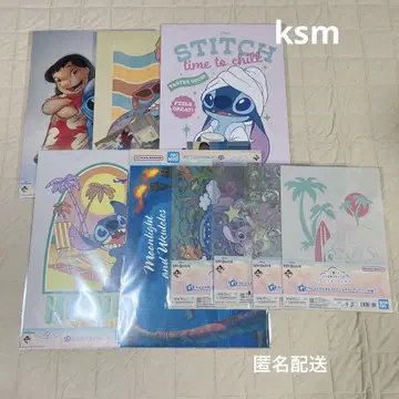 릴로 & 스티치 제일복권 포스터 & 엽서 5종 클리어 파일 4종