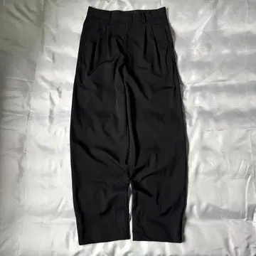 90s 빈티지 투 턱 와이드 슬랙스 레이온? 블랙