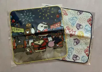 문구와 함께 손수건 타월 2장 세트 핸드 타월 문구