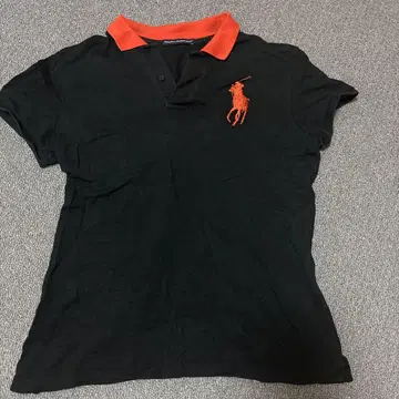 Ralph Lauren 반팔 폴로 셔츠 블랙/오렌지