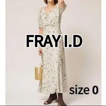 FRAY I.D 라인 플라워 슬리브 턱 원피스 사이즈 0