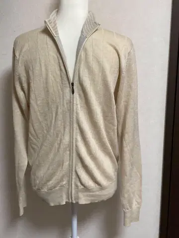 삼양상회 일파로 베이지색 지퍼 가디건 마 혼방 46 나 92