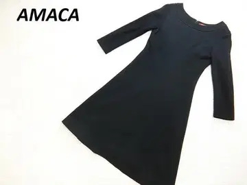 컨디션 최상 AMACA 아마카 엘레강트 스트레치 원피스 블랙 38