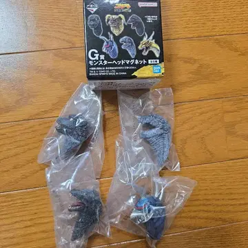 제일복권 고질라 대괴수 열전 G G상 몬스터 헤드 마그넷 4개