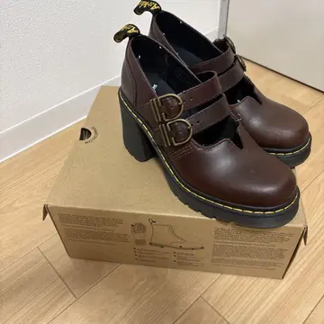 Dr. Martens EVIEE 멜리 제인 신발 브라운 39
