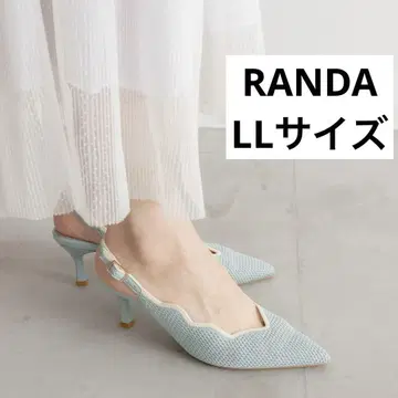 RANDA 니트 백 스트랩 펌프스 LL