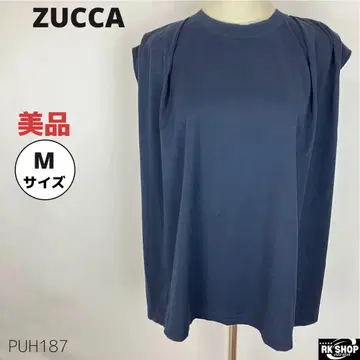 새상품급 ZUCCA 주카 상의 티셔츠 슬리브리스 스티치 M 무지