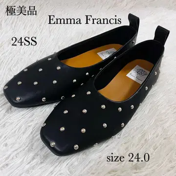 24SS 미사용급 Emma Francis 플랫 스터드 펌프스 24
