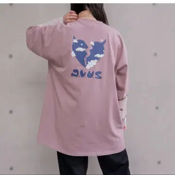 Deviluse 이번 시즌 코튼 티셔츠 핑크 L