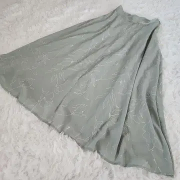 LE SOUK 플레어 스커트 토미하라 아이 콜라보 그린 루스쿠