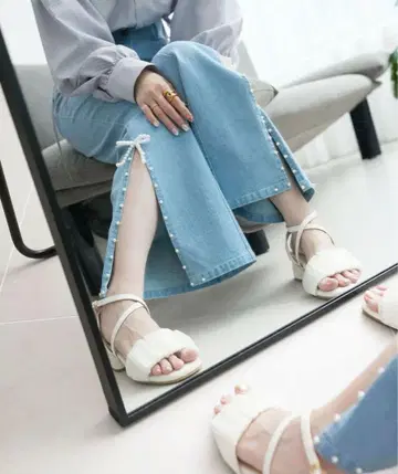 마제스틱 레곤 펄 슬릿 데님 색스 M 사이즈