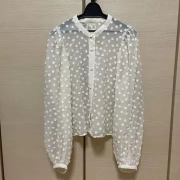 새상품급 IENA Mi*Trefle 시어 개더 BL L/S 내추럴