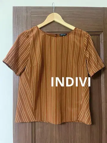 INDIVI 스트라이프 블라우스