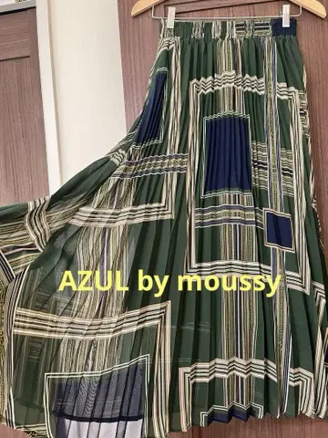 AZUL by moussy IRREGULAR PLEAT SKIRT