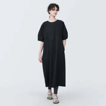 무인양품 여성 냉감 브로드 풀오버 반팔 원피스 XS 사이즈