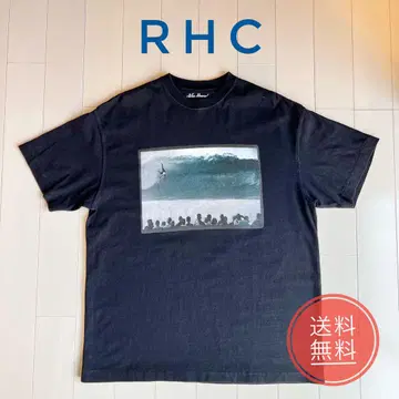 RHC 블랙 티셔츠 L 사이즈 서핑 프린트 새상품급
