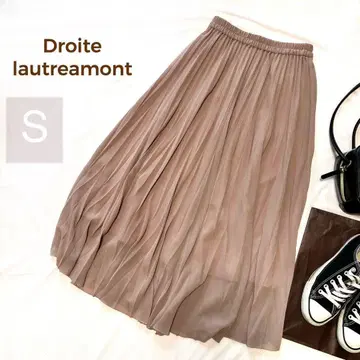 Droite lautreamont 하이 트위스트 쉬폰 플리츠 스커트