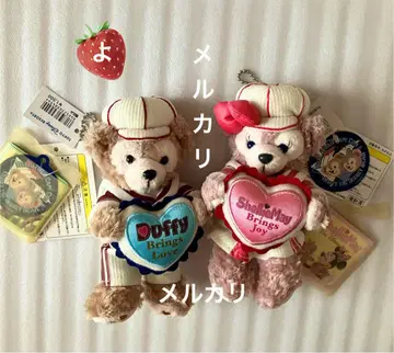 [눈에 띄는 흠집/얼룩 없음] 봉제 인형 배지 더피 & 셰리 메이