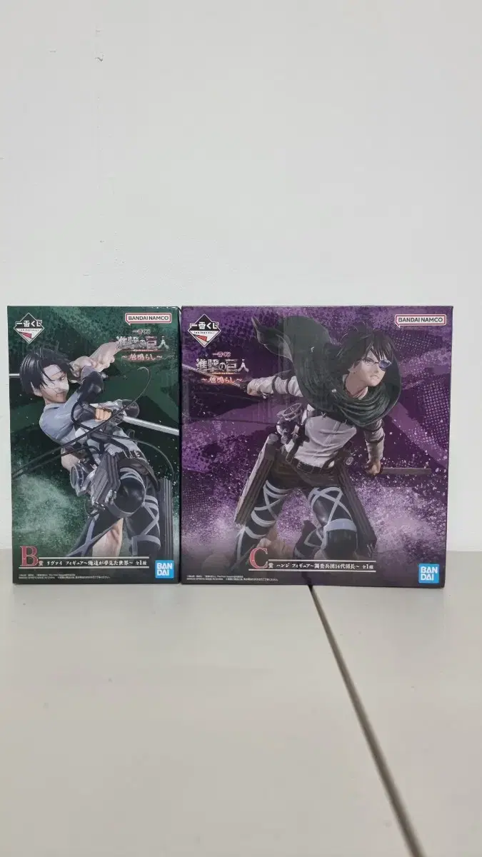 (Domestic) Attack on Titan Ichiban Kuji Rumbling B Prize Levi, C Prize Hanji Sealed Figure