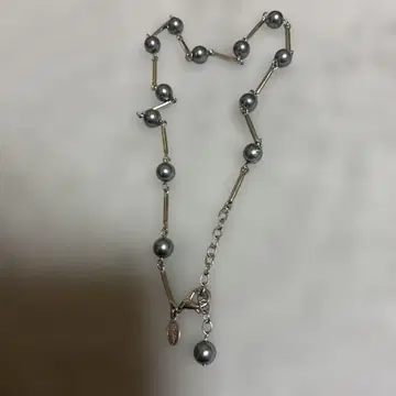 빈티지 브랜드 그레이 펄 목걸이