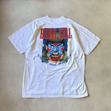 90s USA제 아트 메시지 반역의 외침 티셔츠 싱글