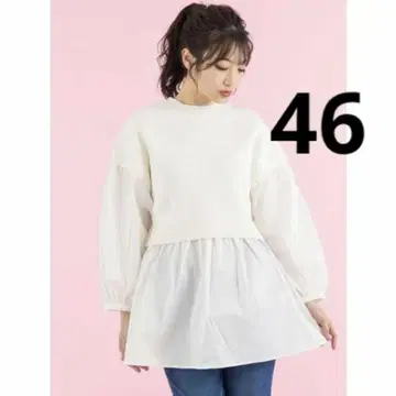 로즈 티아라 레이어드 니트 풀오버