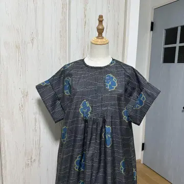 기모노 리메이크 오시마 명주에서 핀턱의 느긋한 원피스