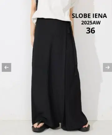 SLOBE IENA 랩 저리 팬츠 36 블랙