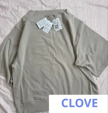 CLOVE 미사용 새상품 컷티셔츠 여성용 넉넉한 반팔 베이지 상의