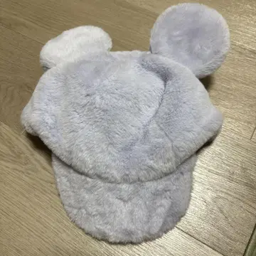 미키 귀도리 모자 연보라색