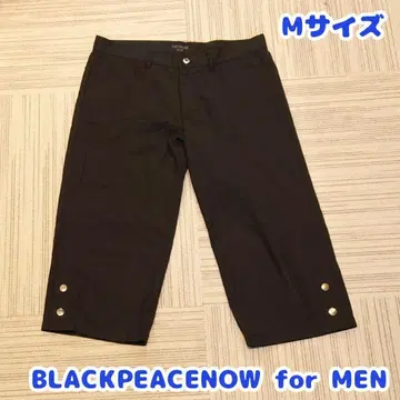 M 사이즈 BPNforMEN 심플 블랙 7부 기장 팬츠 하프 팬츠 블랙