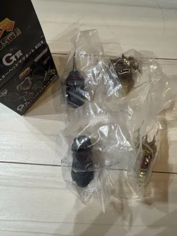 제일복권 고질라 헤드 피규어 4개