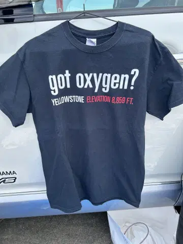 GILDAN got oxygen? 레터링 티셔츠 M 블랙