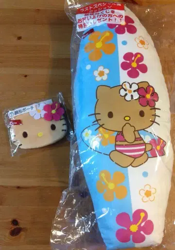 산리오 헬로키티 뽑기 썸머 쿠션 얼굴 모양 파우치