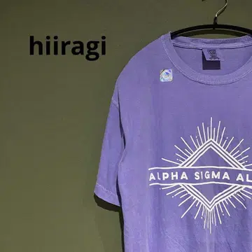 ALPHA SIGMA ALPHA 그래픽 티셔츠 보라색 구제 의류
