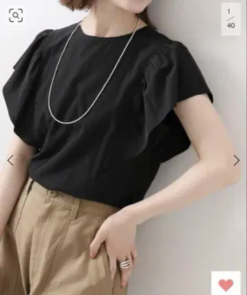 spick&span 플러터 슬리브 블라우스