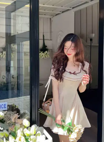 새상품 걸리시 원피스 여름옷 프렌치 걸리시 지뢰계 퍼프 슬리브