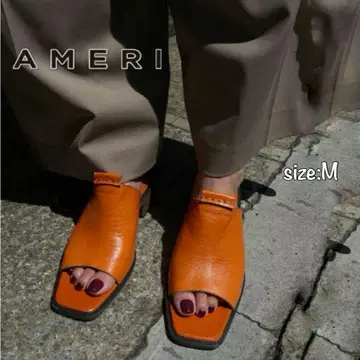 AMERI TAB EASY SANDAL 아메리 샌들 가죽 M 힐