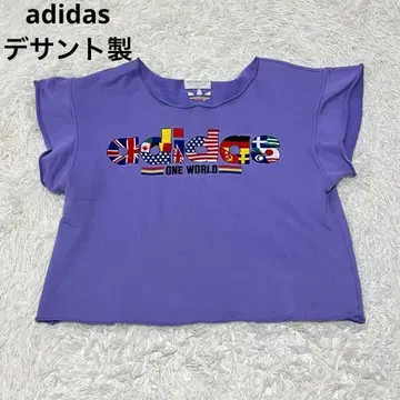 아디다스 데상트 빈티지 컷오프 티셔츠 자수